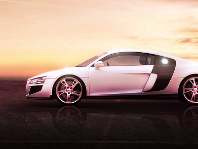 Audi R8 car illustration mate painting rocketstas