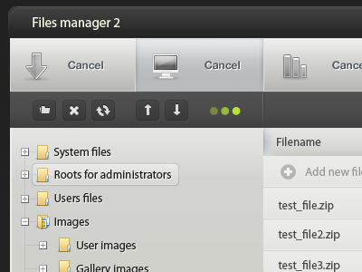 File Manager admin