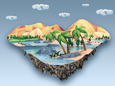 Low-poly Oasis