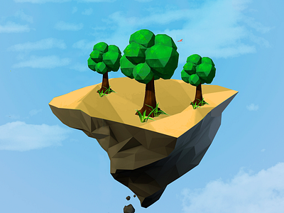 Aerial island android avatar cartoon conceptart gameart ios island lowpoly mobile trees