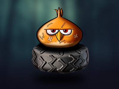 Wheely Bird Logo angry bird app bird character concept art game icon illustration ios logo ui