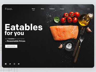 Fresh vegetables web design