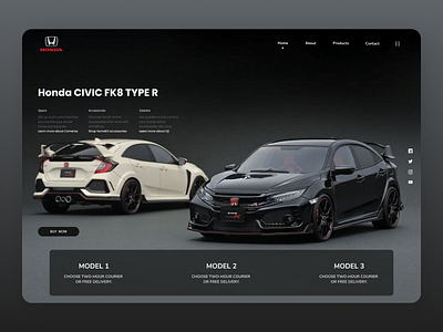 Cars Landing Page branding design designs new online trend ui ux web website