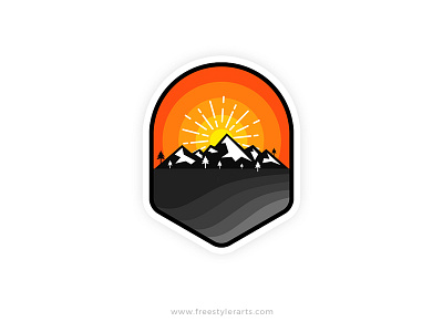 #21 Sunset Sticker