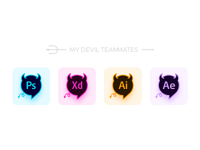 #21 My Devil Teammates after effects creative graphic illustration minimal photoshop vector xd