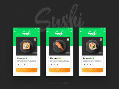#17 Sushi App food minimalist mobile app sishi uidesign