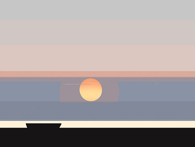 Sunrise design illustration landscape illustration