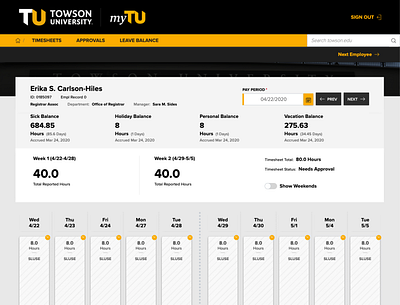 Towson Timesheets