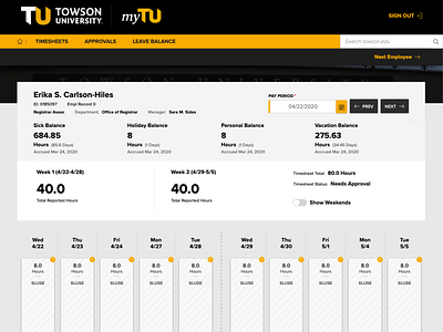 Towson Timesheets