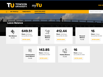 Towson Leave Balance