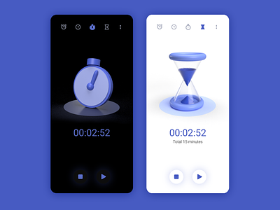 A Sample UI For A Countdown Timer 3d app ui clock countdown countdowntimer daily 100 challenge daily challange daily ui daily ui 14 dailyui dailyui14 hourglass minimal stopwatch timer timer ui timerui ui uidesign ux