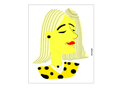 Ms. Maggie caricature caricatures design illustration illustrator maggie yellow