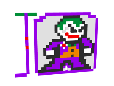 Joker illustration illustrator joker pixel art pixelart