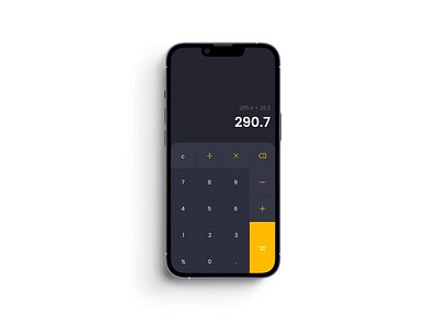 DAILY UI CHALLENGE - DAY 4 - CALCULATOR ON AN IPHONE 13 MOCKUP app design ui ux