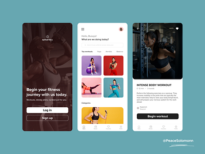Fitness App Concept concept design fitness fitnessapp ui ux uxdesign
