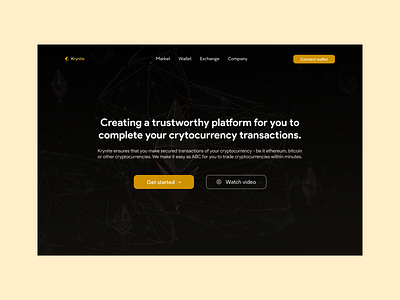 Cryptocurrency website homepage crypto cryptocurrency design ui ux