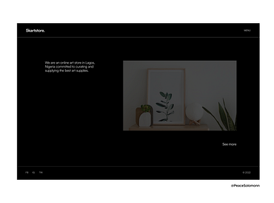 Artstore homepage (animated) art design ecommerce font exploration productdesign store typography ui ux