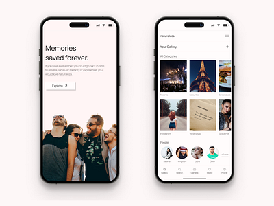 Gallery design gallery memories photos picture typography ui ux