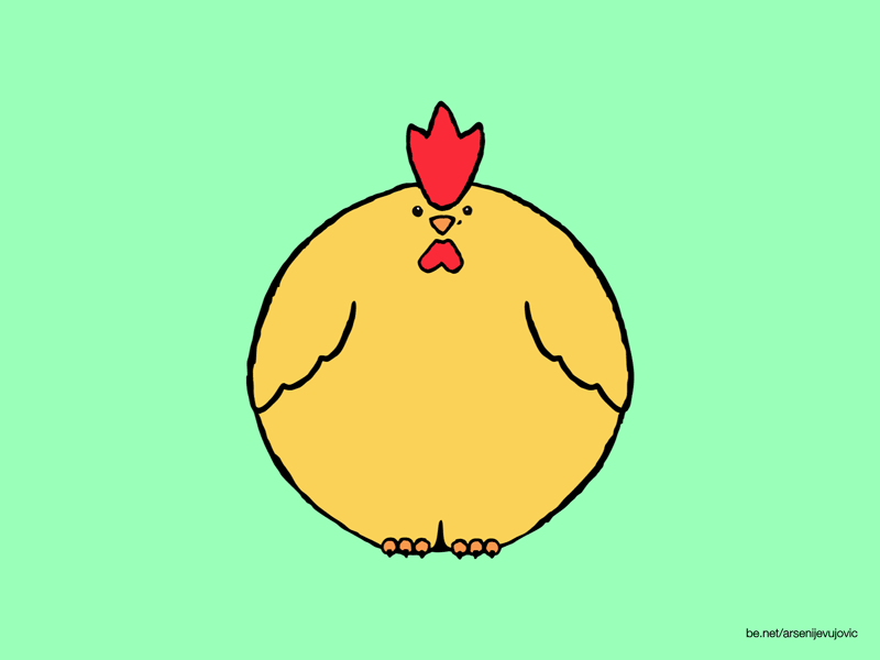 Animals - 16 - Chicken animal animals animation characterdesign chick chicken graphic illustration motion motiongraphics wild zoo