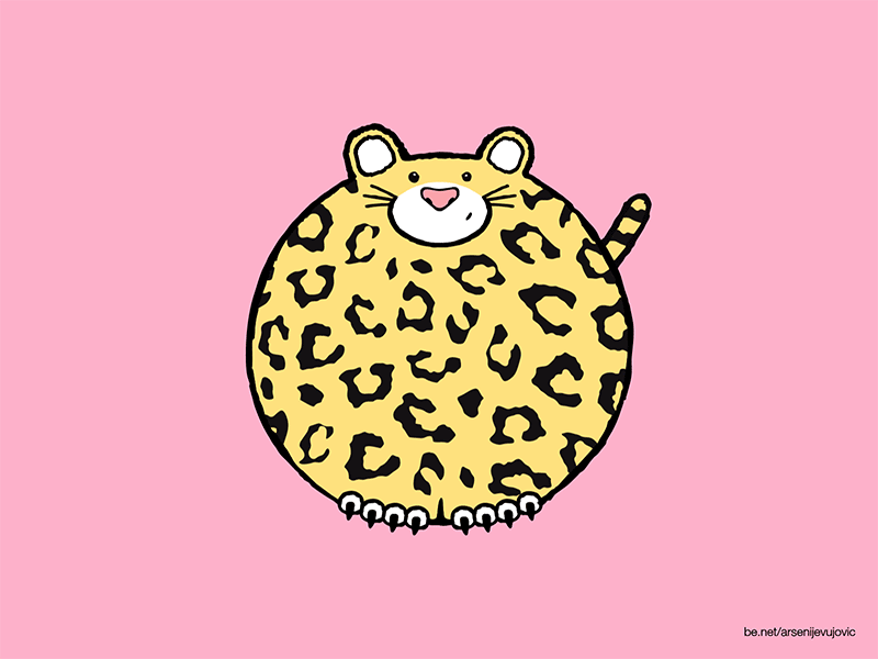 Animals - 21 - Leopard animal animals animation cat characterdesign graphic illustration leopard motion motiongraphics wild zoo