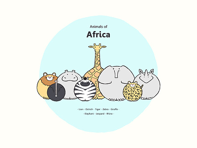 Animals - Animals of Africa africa animal animals animation characterdesign graphic illustration motion motiongraphics safari wild zoo