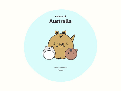 Animals - Animals of Australia animal animals animation australia characterdesign graphic illustration motion motiongraphics safari wild zoo