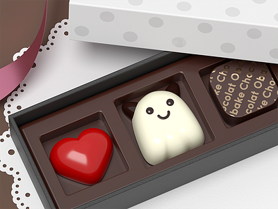 Ghost chocolate 3d b3d chocolate ghost