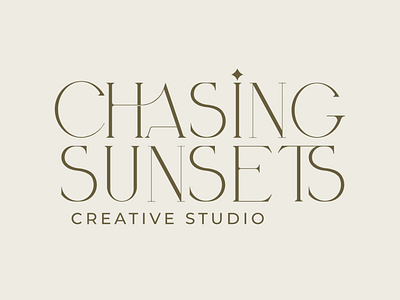 Chasing Sunsets logo design brand design branding design graphic design illustration logo minimalist
