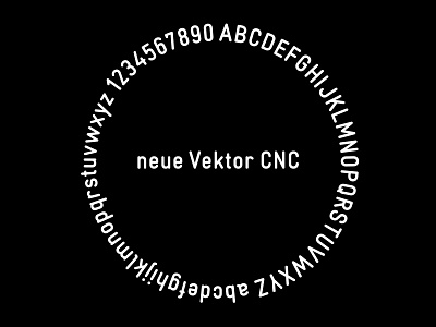 neue Vektor CNC — Character set