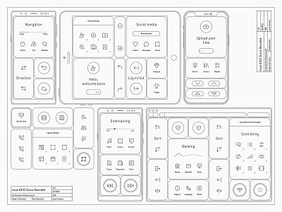 neue UXUI Icons Rounded brand branding design devices digital foundry icon icons identity made in germany mobile neue round rounded screen type typedesign typography ui ux