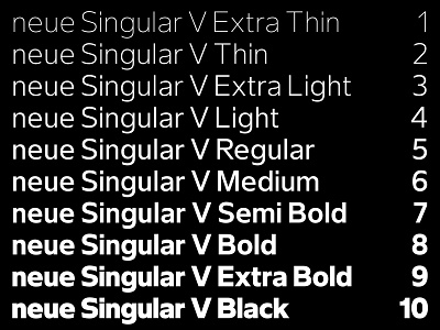 neue Singular V — Weights branding design digital foundry grotesk grotesque made in germany magazine mobile neue poster print sans screen singularity type typedesign typeface typography