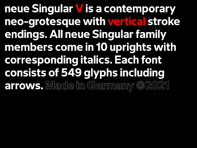 neue Singular V