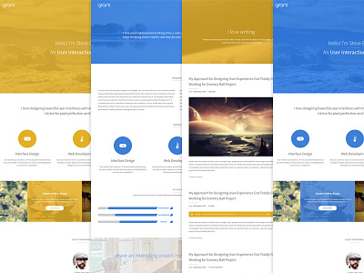 Some pages from grant theme about blog creative minimal portfolio theme themeforest ui ux website wordpress wp