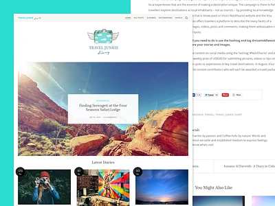 Travel Blog Redesign WIP blog css diary html modern. fashion responsive social travel ui ux wordpress wp