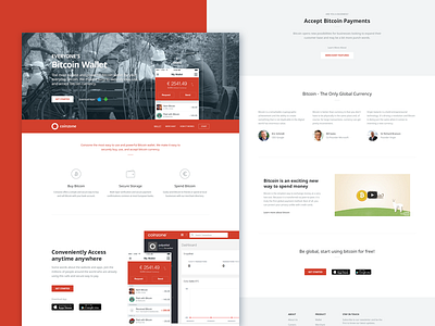 Coinzone Homepage android app bitcoin coinzone ecommerce finance ios portfolio web webpage website wordpress