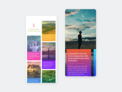 Story Cards app article blog colorful ios iphone iphone 10 modern ui ux widget wordpress