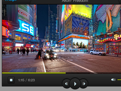 Video Player black buttons dark loader music player player slider sound video player
