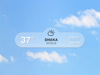 Weather Notifier clean climacons dhaka hot icons neat simple subtle summer temperature ui weather white widget