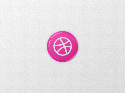 Glossy Dribbble button dribbble glossy gui pink plastic social social button ui ux