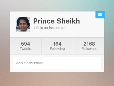 Twitter Widget app interface ipad iphone profile twitter ui webpage website widgets
