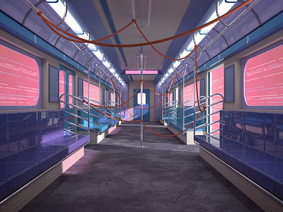 Train 3d design illustration train