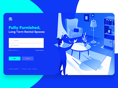 Rental Rooms branding design dribbble furniture illustration interior invitation music player photoshop ui ux ui design uiux