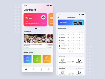 American Football App adobe xd american design app football mobile ui design ux uxdesign