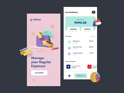 PayTrack Wallet dribbble payment ui design uiux