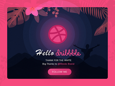 First Shot Dribbble debut dribbble first shots illustration photoshop uiux weeds brand