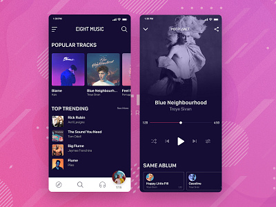 Music Player design dribbble music app music player photoshop track trending songs ui uiux