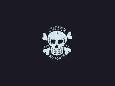 Suffer No Fools • Proverbs 14:7 drawing illustration procreate sailor jerry skull tattoo