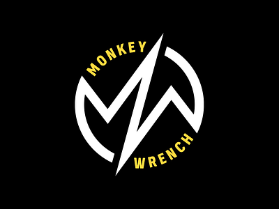 Monkey Wrench Logo band branding icon identiy lettering logo logotype monogram music mw punkrock symmetry vector