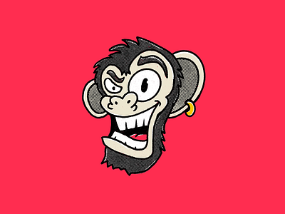 Monkey Mascot Option character drawing mascot mascot character mascot design monkey procreate