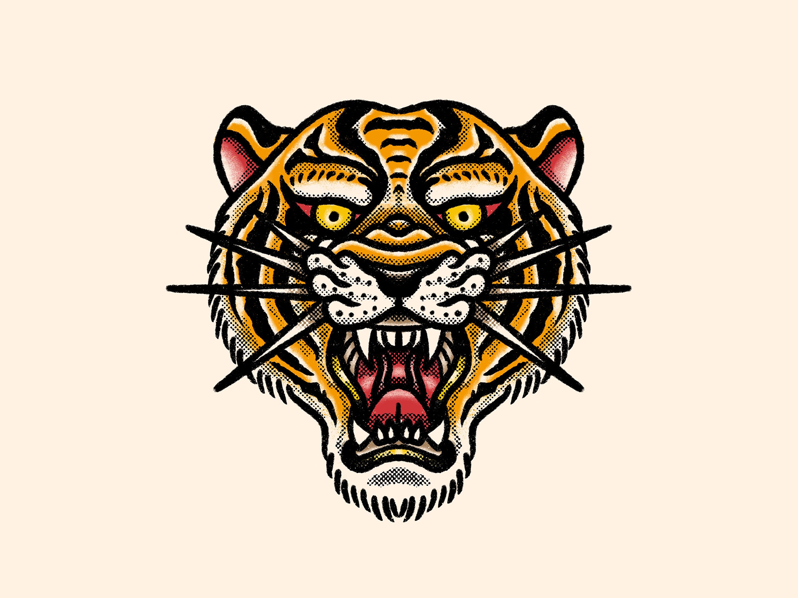 traditional tiger head tattoo